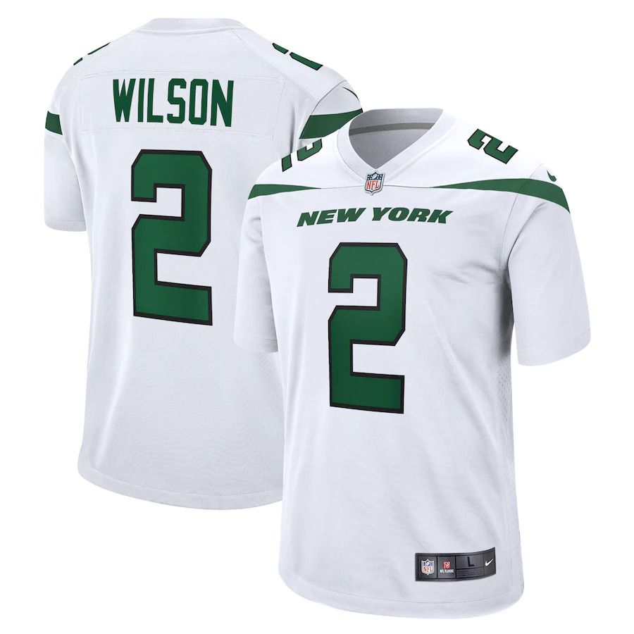 Cheap Men New York Jets 2 Zach Wilson Nike White 2021 Draft First Round Pick Game NFL Jersey
